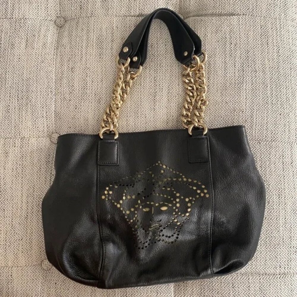 Versace Leather Medusa Tote with Chain Handles